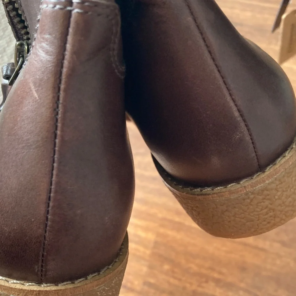 Cole Haan Dark Brown Leather Knee-High Boots Sz 9 - Picture 6 of 7